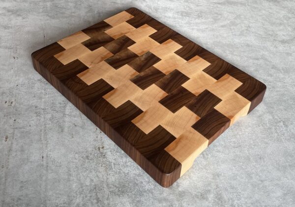 Maple And Walnut End Grain Chopping Board