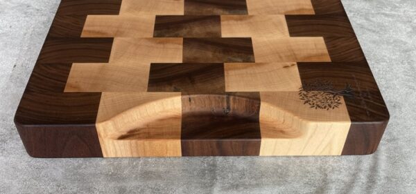 Maple And Walnut End Grain Chopping Board - Image 10