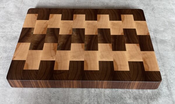Maple And Walnut End Grain Chopping Board - Image 2