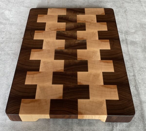 Maple And Walnut End Grain Chopping Board - Image 3