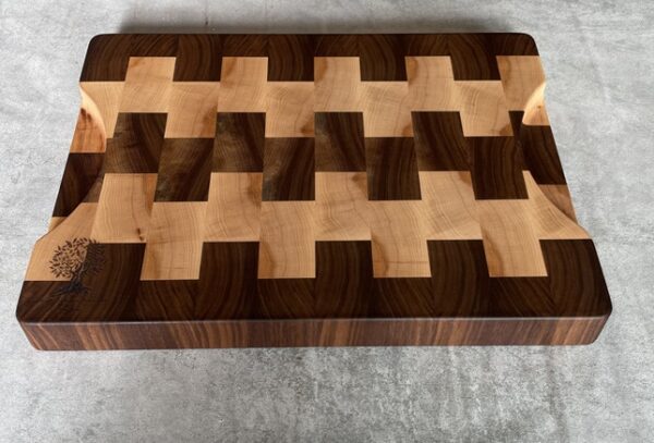 Maple And Walnut End Grain Chopping Board - Image 6
