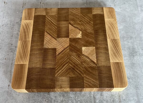 Oak and Ash End Grain Chopping Board - Image 2
