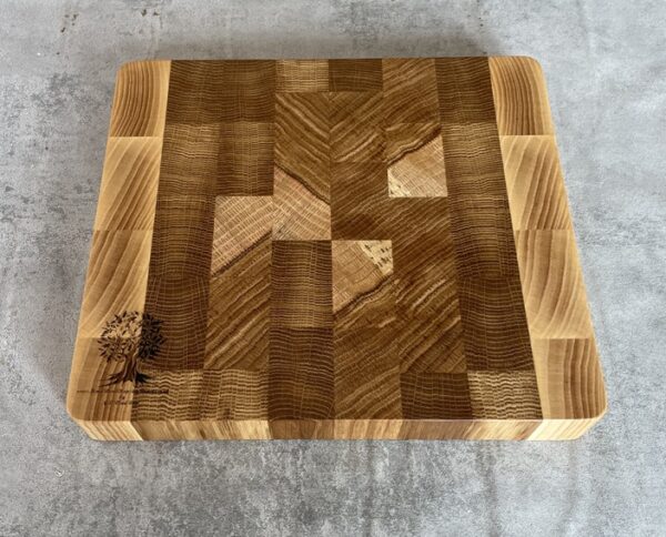 Oak and Ash End Grain Chopping Board - Image 6