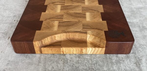 Ash and Sapele End Grain Chopping Board - Image 11
