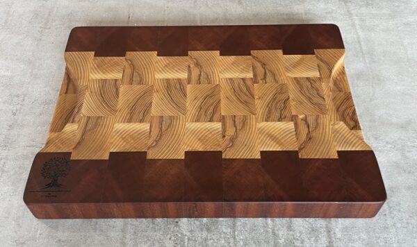 Ash and Sapele End Grain Chopping Board - Image 7