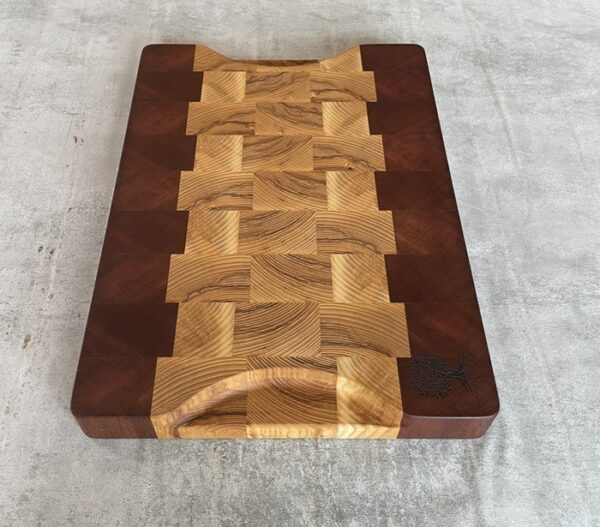Ash and Sapele End Grain Chopping Board - Image 9