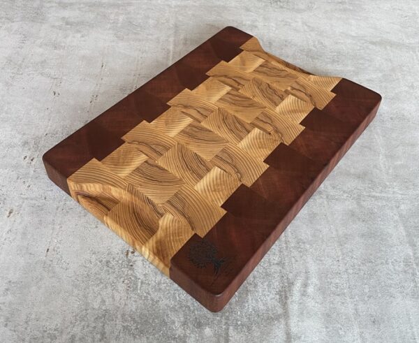 Ash and Sapele End Grain Chopping Board - Image 10