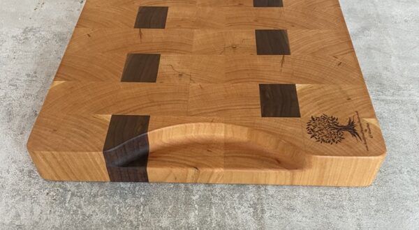 Cherry And Walnut End Grain Chopping Board - Image 11