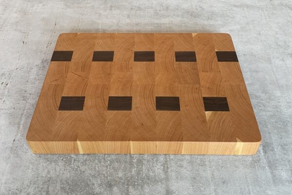 Cherry And Walnut End Grain Chopping Board - Image 3