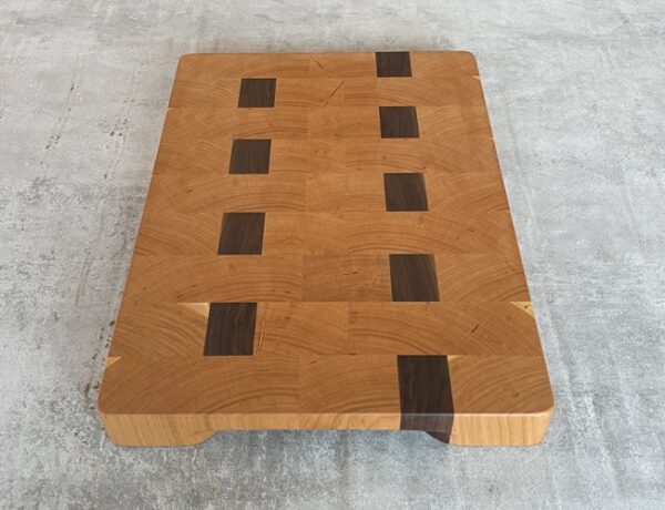 Cherry And Walnut End Grain Chopping Board - Image 4