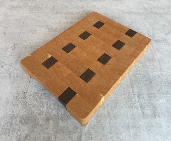 Cherry And Walnut End Grain Chopping Board - Image 5