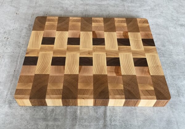 American White Oak, Ash, Beech, Cherry, Oak And Walnut End Grain Chopping Board - Image 3
