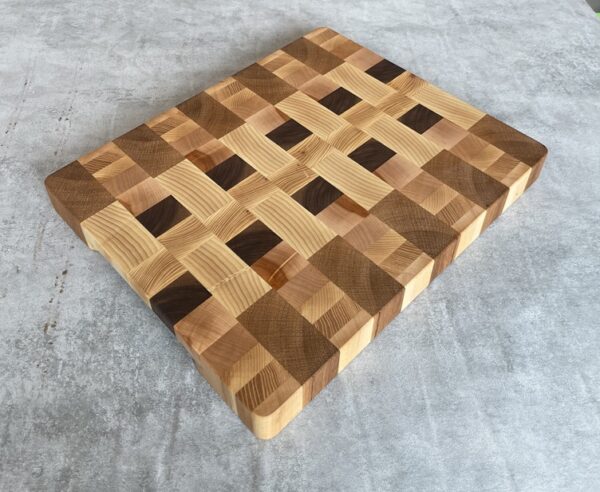 American White Oak, Ash, Beech, Cherry, Oak And Walnut End Grain Chopping Board - Image 5
