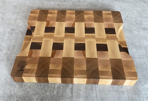 American White Oak, Ash, Beech, Cherry, Oak And Walnut End Grain Chopping Board - Image 7