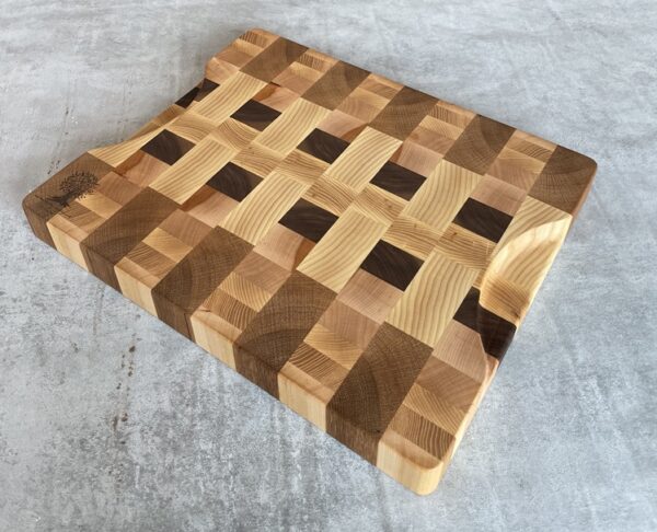 American White Oak, Ash, Beech, Cherry, Oak And Walnut End Grain Chopping Board - Image 8