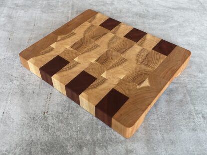 Ash, Cherry And Sapele End Grain Chopping Board