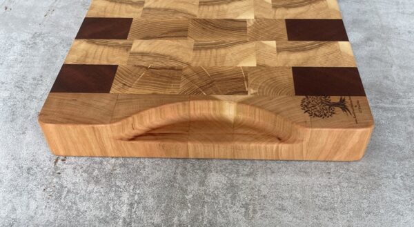 Ash, Cherry And Sapele End Grain Chopping Board - Image 11