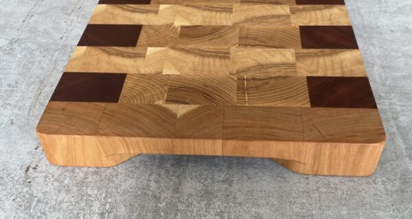 Ash, Cherry And Sapele End Grain Chopping Board - Image 6