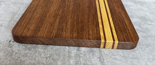 Jatoba and Osage Orange Serving Board with Padauk Highlighted Strips - Image 5
