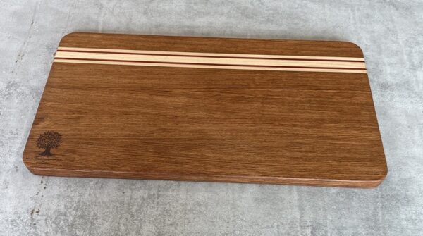 Jatoba and Maple Serving Board with Padauk Highlighted Strips - Image 6