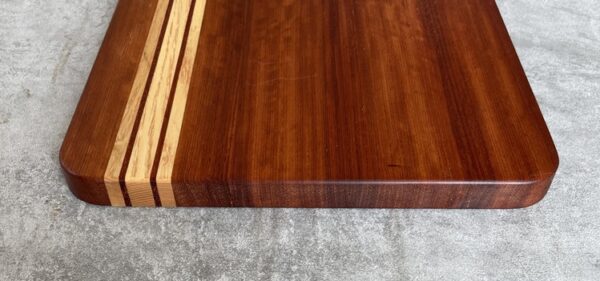 Pau Rosa and American White Oak Serving Board with Padauk Highlighted Strips - Image 5